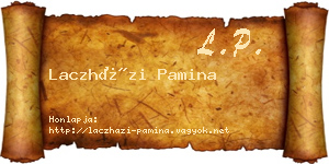 Laczházi Pamina névjegykártya